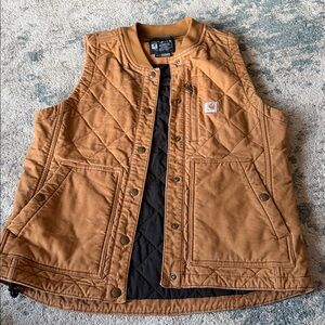 Women Carhartt Tan Quilted Vest size M